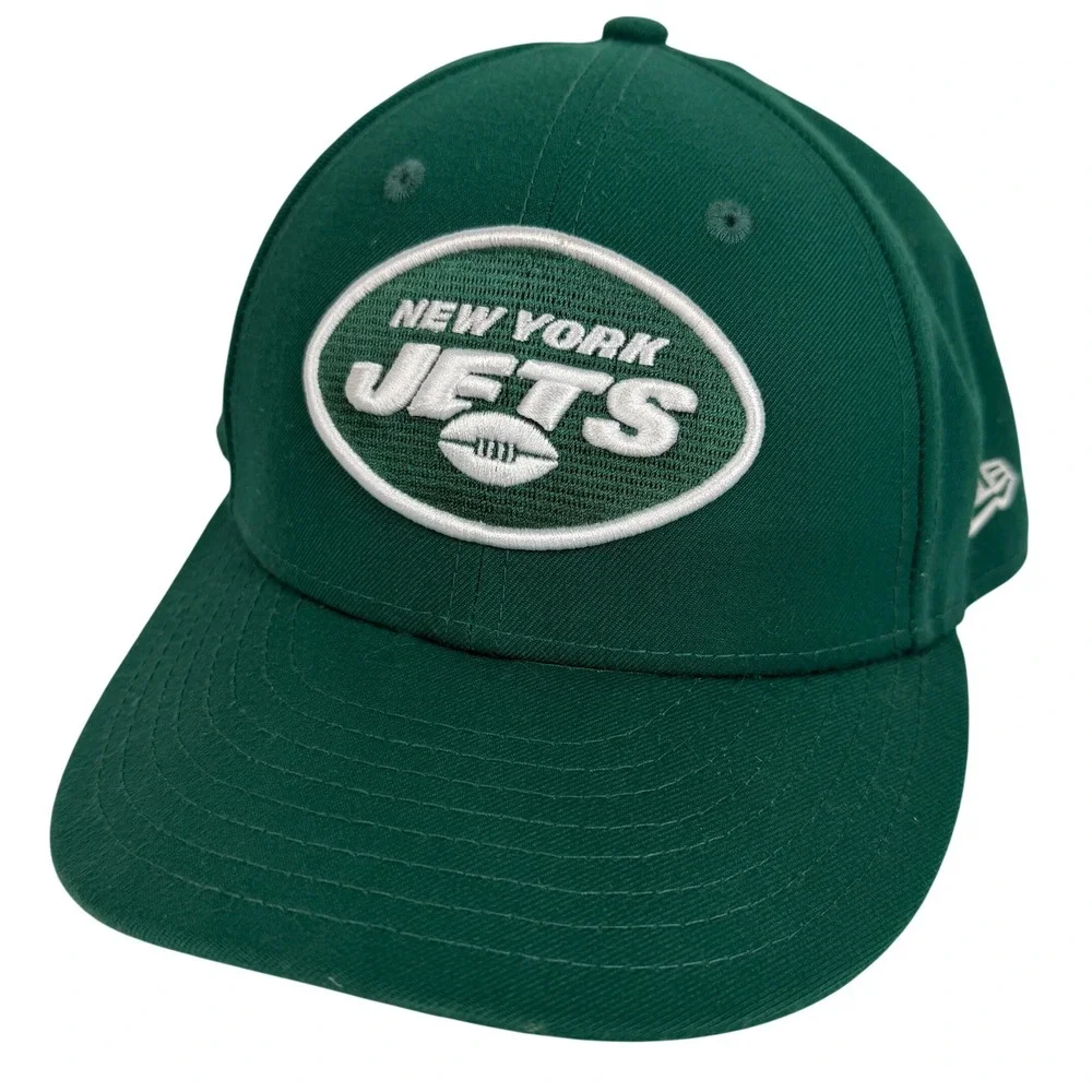 New‎ York Jets New Era 59FIFTY Low Profile Fitted Hat Green NFL Size 7 5/8